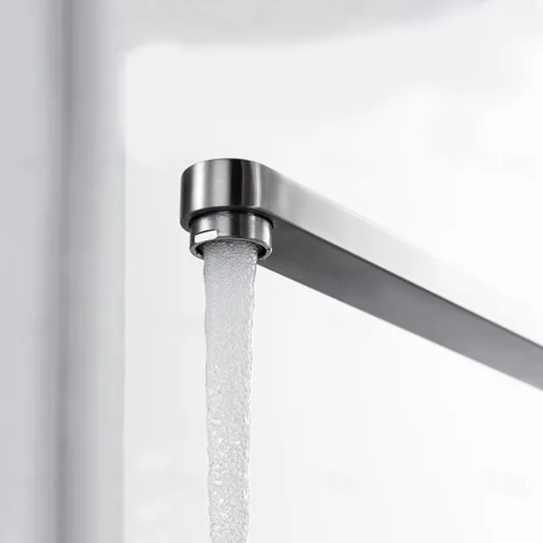 Stainless Steel Kitchen Faucet Sink Mixer Folding Vessel Tap, Single Handle 360 Degree Swivel with G1/2 Cold and Hot Hose