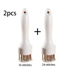 Stainless Steel Meat Tenderizers with 16/24 Needles - Essential Kitchen Tools for Pounding Steak, Pork, Beef, Chicken, and More