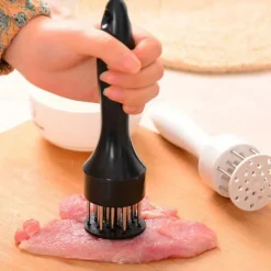 Stainless Steel Meat Tenderizers with 16/24 Needles - Essential Kitchen Tools for Pounding Steak, Pork, Beef, Chicken, and More