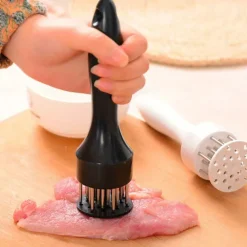 Stainless Steel Meat Tenderizers with 16/24 Needles - Essential Kitchen Tools for Pounding Steak, Pork, Beef, Chicken, and More