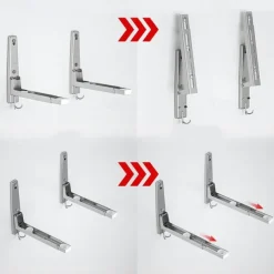 Stainless Steel Microwave Oven Rack Retractable Kitchen Storage Rack Wall-Mounted Oven Rack