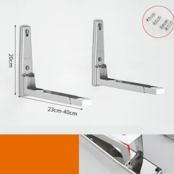 Stainless Steel Microwave Oven Rack Retractable Kitchen Storage Rack Wall-Mounted Oven Rack