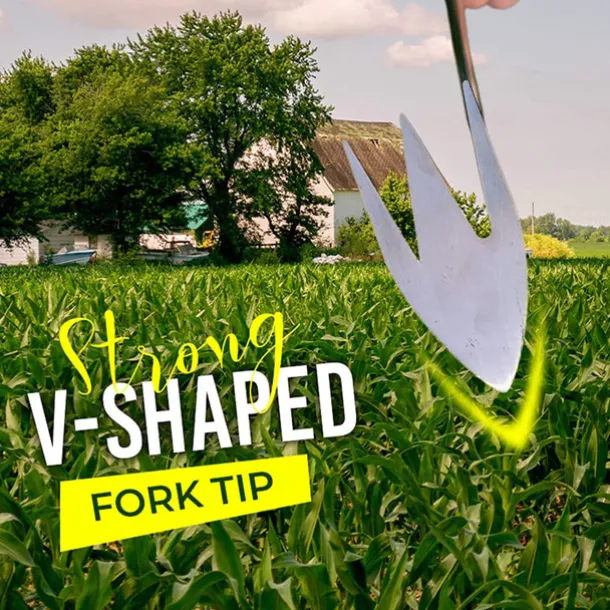 Stainless Steel Multifunctional Weeder, Hand Weeder Tool Stand Up Weed Puller Tool with Long Handle, V-Shaped Light Duty Hand Weeder for Lawn Garden Yard Farm Weed Removal