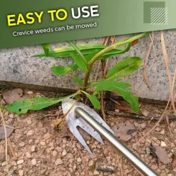 Stainless Steel Multifunctional Weeder, Hand Weeder Tool Stand Up Weed Puller Tool with Long Handle, V-Shaped Light Duty Hand Weeder for Lawn Garden Yard Farm Weed Removal