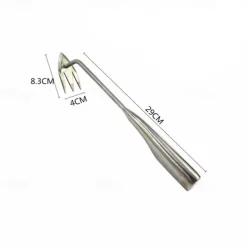 Stainless Steel Multifunctional Weeder, Hand Weeder Tool Stand Up Weed Puller Tool with Long Handle, V-Shaped Light Duty Hand Weeder for Lawn Garden Yard Farm Weed Removal