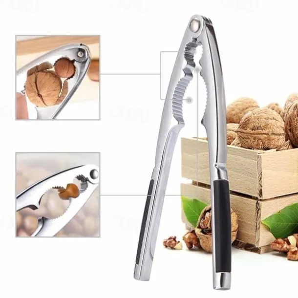 Stainless Steel Nutcracker Set with Crab Needle - Durable, Rust-Resistant Walnut & Nut Opener for All Nuts - Versatile Kitchen Gadget for Home and Commercial Use