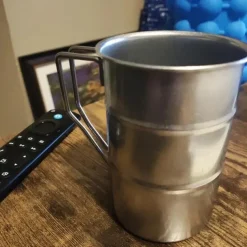 Stainless Steel Outdoor Camping Cup Portable Foldable Handle Retro Beer Cups Coffee Water Mugs Picnic Travel Drinkware