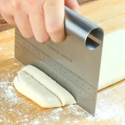 Stainless Steel Pastry Spatulas Cutter With Scale Pizza Dough Scraper Fondant Cake Decoration Tools Baking Kitchen Accessories