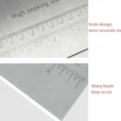 Stainless Steel Pastry Spatulas Cutter With Scale Pizza Dough Scraper Fondant Cake Decoration Tools Baking Kitchen Accessories
