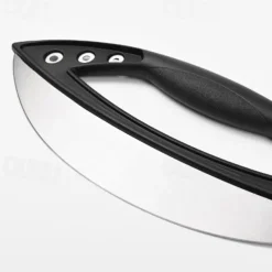 Stainless Steel Pizza Cutter, Semi-Circular Ring Pizza Slicer, Large Multi-Function Cutting Knife for Herbs, Baking Tool