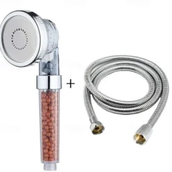 Stainless Steel Shower Head, Filter Filtration High Pressure Water Saving 3 Mode Function Spray Handheld Showerheads for Dry Skin & Hair