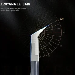 Stainless Steel Toenail Clippers with Sharp Pointed Tip for Ingrown and Thick Nails - Wide Jaw Podiatry Care Tool