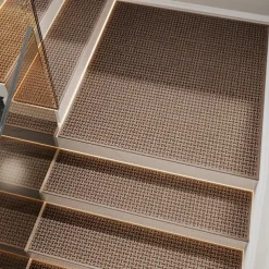 Stair Tread Rugs Geometric Non-Slip Carpet Non-Skid Safety Rug Slip Resistant Indoor Runner for Kids Elders and Pets