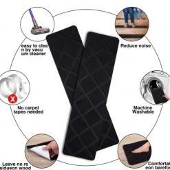 Stair Treads for Wooden Steps - 8x30in Carpet Stairs Runner Indoor Non-Slip Stair Mats for Kids Elders and Pets