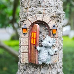 Stand Alone Cute Little Dragon Statue Statue Garden Decoration, Resin Craft Statue, Yard And Garden Decoration