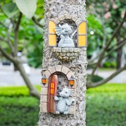 Stand Alone Cute Little Dragon Statue Statue Garden Decoration, Resin Craft Statue, Yard And Garden Decoration