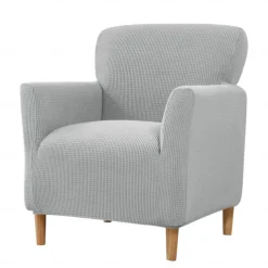 Stretch Armchair Cover Burgundy Slipcover 1 Seater Couch Furniture Protector with Elastic Bottom for Kids,Pet