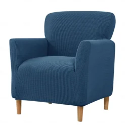 Stretch Armchair Cover Burgundy Slipcover 1 Seater Couch Furniture Protector with Elastic Bottom for Kids,Pet