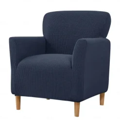 Stretch Armchair Cover Burgundy Slipcover 1 Seater Couch Furniture Protector with Elastic Bottom for Kids,Pet