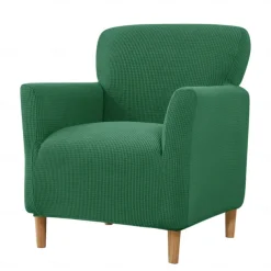 Stretch Armchair Cover Burgundy Slipcover 1 Seater Couch Furniture Protector with Elastic Bottom for Kids,Pet