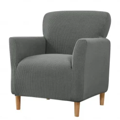 Stretch Armchair Cover Burgundy Slipcover 1 Seater Couch Furniture Protector with Elastic Bottom for Kids,Pet