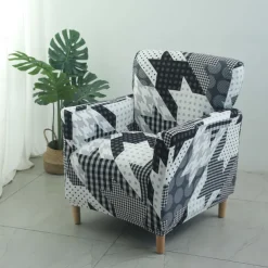 Stretch Armchair Cover Tub Sofa Cover Single Sofa Cover Sofa Slipcover 1 Seater Couch Furniture Protector with Elastic Bottom for Kids,Pet