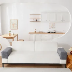 Stretch Armrest Covers for Chairs and Sofas Couch Arm Covers for Sofa Spandex Jacquard Armrest Covers Anti-Slip Furniture Protector Washable Armchair Slipcovers for Recliner Set of 2 Sage Green