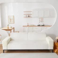 Stretch Armrest Covers for Chairs and Sofas Couch Arm Covers for Sofa Spandex Jacquard Armrest Covers Anti-Slip Furniture Protector Washable Armchair Slipcovers for Recliner Set of 2 Sage Green