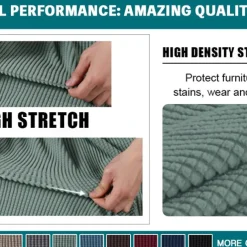 Stretch Bar Stool Cover Counter Stool Pub Chair Slipcover Burgundy Red Black for Dining Room Cafe Barstool Slipcover Removable Furniture Chair Seat Cover Jacquard Fabric with Elastic Bottom