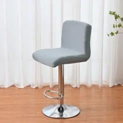 Stretch Bar Stool Cover Pub Counter Stool Chair Slipcover Square Swivel Barstool Chair Cover for Dining Room Cafe Seat Cover Protectors Non Slip with Elastic Bottom