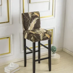 Stretch Bar Stool Cover Pub Counter Stool Chair Slipcover for Dining Room Cafe Furniture Seat Cover Stretch Protectors Non Slip with Elastic Bottom
