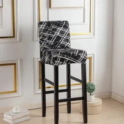 Stretch Bar Stool Cover Pub Counter Stool Chair Slipcover for Dining Room Cafe Furniture Seat Cover Stretch Protectors Non Slip with Elastic Bottom