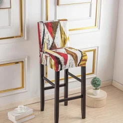 Stretch Bar Stool Cover Pub Counter Stool Chair Slipcover for Dining Room Cafe Furniture Seat Cover Stretch Protectors Non Slip with Elastic Bottom