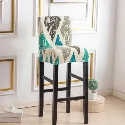 Stretch Bar Stool Cover Pub Counter Stool Chair Slipcover for Dining Room Cafe Furniture Seat Cover Stretch Protectors Non Slip with Elastic Bottom