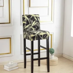 Stretch Bar Stool Cover Pub Counter Stool Chair Slipcover for Dining Room Cafe Furniture Seat Cover Stretch Protectors Non Slip with Elastic Bottom