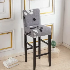 Stretch Bar Stool Cover Pub Counter Stool Chair Slipcover for Dining Room Cafe Furniture Seat Cover Stretch Protectors Non Slip with Elastic Bottom