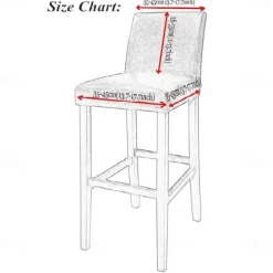 Stretch Bar Stool Cover Pub Counter Stool Chair Slipcover for Dining Room Cafe Furniture Seat Cover Stretch Protectors Non Slip with Elastic Bottom