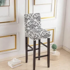 Stretch Bar Stool Cover Pub Counter Stool Chair Slipcover for Dining Room Cafe Furniture Seat Cover Stretch Protectors Non Slip with Elastic Bottom