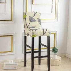 Stretch Bar Stool Cover Pub Counter Stool Chair Slipcover for Dining Room Cafe Furniture Seat Cover Stretch Protectors Non Slip with Elastic Bottom