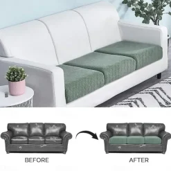 Stretch Couch Covers Burgundy Sofa Seat Cushion Cover For Dogs Pet, Sectional Sofa Slipcover For Love Seat,L Shaped,3 Seater,Arm Chair, Washable Couch Durable Protector