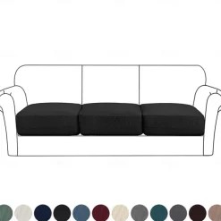 Stretch Couch Covers Burgundy Sofa Seat Cushion Cover For Dogs Pet, Sectional Sofa Slipcover For Love Seat,L Shaped,3 Seater,Arm Chair, Washable Couch Durable Protector