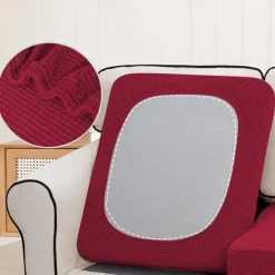 Stretch Couch Covers Burgundy Sofa Seat Cushion Cover For Dogs Pet, Sectional Sofa Slipcover For Love Seat,L Shaped,3 Seater,Arm Chair, Washable Couch Durable Protector