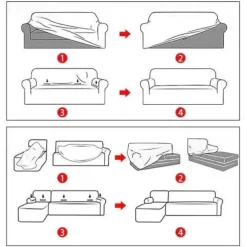 Stretch Couch Covers Burgundy Sectional Sofa Cover For Dogs Pet, Farmhouse Slipcovers For Love Seat, L Shaped,3 Seater, U Shaped, Arm Chair Washable Couch Protector Soft Durable