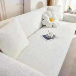 Stretch Couch Covers Sectional Sofa Cover For Dogs Pet, Farmhouse Slipcovers For Love Seat, L Shaped,3 Seater, U Shaped, Arm Chair Washable Couch Protector Soft Durable