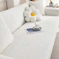 Stretch Couch Covers Sectional Sofa Cover For Dogs Pet, Farmhouse Slipcovers For Love Seat, L Shaped,3 Seater, U Shaped, Arm Chair Washable Couch Protector Soft Durable