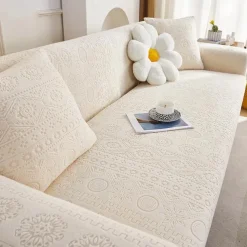 Stretch Couch Covers Sectional Sofa Cover For Dogs Pet, Farmhouse Slipcovers For Love Seat, L Shaped,3 Seater, U Shaped, Arm Chair Washable Couch Protector Soft Durable