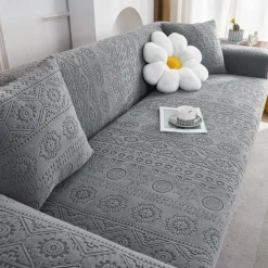 Stretch Couch Covers Sectional Sofa Cover For Dogs Pet, Farmhouse Slipcovers For Love Seat, L Shaped,3 Seater, U Shaped, Arm Chair Washable Couch Protector Soft Durable