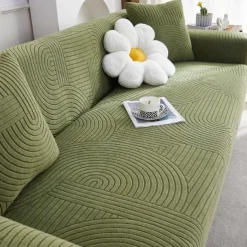 Stretch Couch Covers Sectional Sofa Cover For Dogs Pet, Farmhouse Slipcovers For Love Seat, L Shaped,3 Seater, U Shaped, Arm Chair Washable Couch Protector Soft Durable