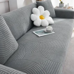 Stretch Couch Covers Sectional Sofa Cover For Dogs Pet, Farmhouse Slipcovers For Love Seat, L Shaped,3 Seater, U Shaped, Arm Chair Washable Couch Protector Soft Durable