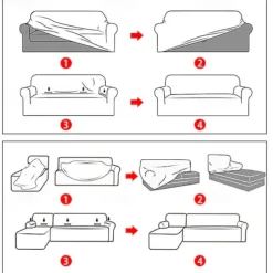 Stretch Couch Covers Sectional Sofa Cover For Dogs Pet, Farmhouse Slipcovers For Love Seat, L Shaped,3 Seater, U Shaped, Arm Chair Washable Couch Protector Soft Durable